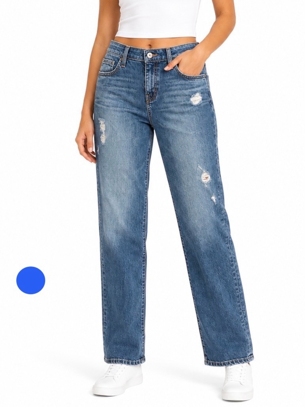 Big Star Liv Distressed Jeans 27R Women’s Stretch Blue Denim